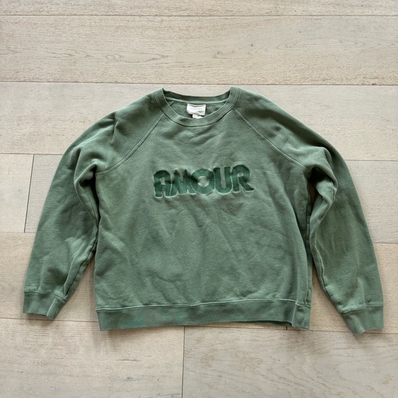 Sezane Amour Organic Cotton Sweatshirt size M - Picture 4 of 7